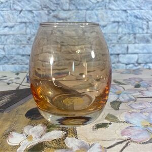 Vintage 1970s Amber Fade Glasscapes Cordial Glass Mid Century